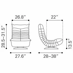 Zuo Modern Contemporary Zuo Down Low Swivel Accent Chair In Gray -GDF sofa Shop 712186d000f5c34a 9266 w800 h800 b1 p0