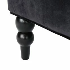 GDFStudio GDF Studio Leah Traditional Tufted High Winged Back New Velvet Loveseat, Black -GDF sofa Shop 715177bb01e52415 2351 w800 h800 b0 p0