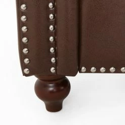 GDFStudio Timber Contemporary Button Tufted Loveseat With Nailhead Trim, Dark Brown And Es -GDF sofa Shop 7191e75f00d2fff5 5898 w800 h800 b0 p0