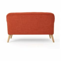 GDFStudio GDF Studio Mia Mid Century Modern Fabric Loveseat, Muted Orange -GDF sofa Shop 7211b96601b71a53 4663 w800 h800 b1 p0