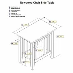 AFI Mission Chair Side Table In Walnut -GDF sofa Shop 72817b6007476a53 4402 w800 h800 b1 p0