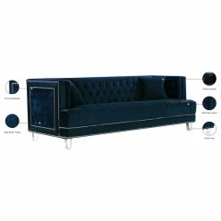 Meridian Furniture Lucas Velvet Sofa, Navy -GDF sofa Shop 72e1bf7a02740de7 9117 w800 h800 b1 p0