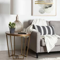 Uniek Solvay Wood And Metal Side Table, Walnut Brown 23.75x23.75x23.25 10 Uniek Solvay Wood And Metal Side Table, Walnut Brown 23.75x23.75x23.25 -GDF sofa Shop 73113bed0c6b24b6 9213 w800 h800 b0 p0