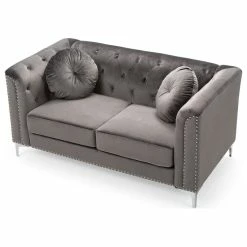 Glory Furniture Pompano Velvet Loveseat In Dark Gray -GDF sofa Shop 7481ab6d0ea0cb4b 6286 w800 h800 b1 p0