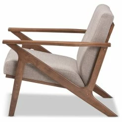 Baxton Studio Bianca Mid-Century Modern Distressed Lounge Chair, Light Gray Fabric -GDF sofa Shop 7491e10d0cd9aa96 1207 w800 h800 b1 p0