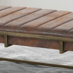GDFStudio GDF Studio Vassy Modern Velvet Ottoman Bench, Brown/Brush Gold -GDF sofa Shop 74e110110f908002 1187 w800 h800 b0 p0