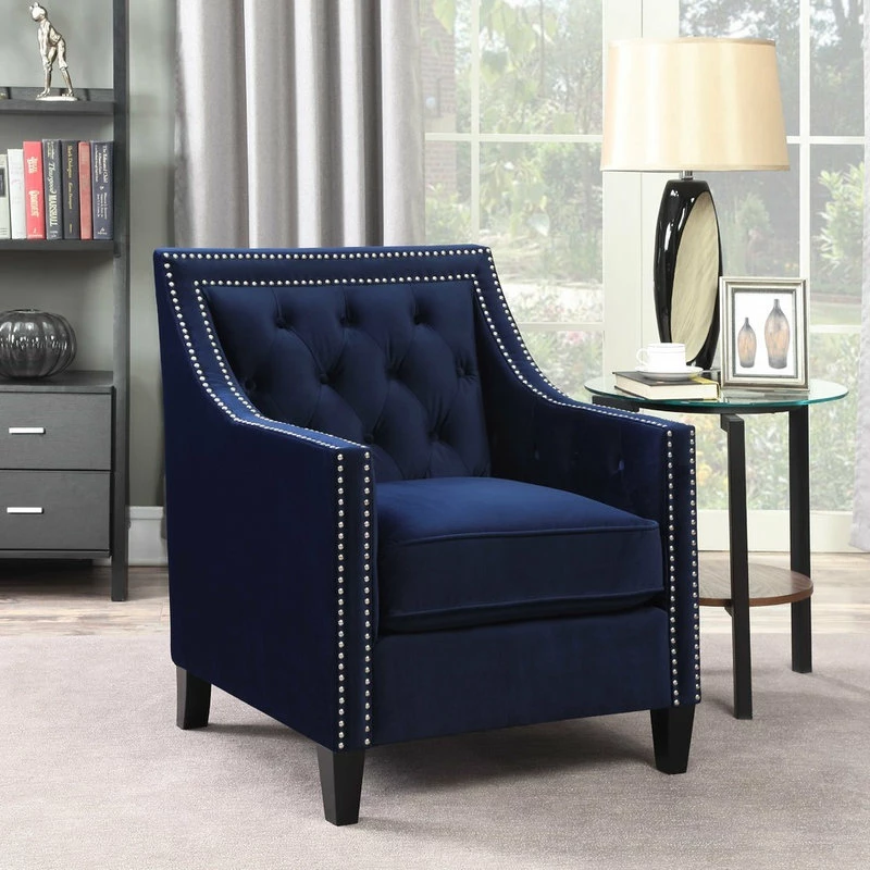 Picket House Teagan Accent Chair, Navy 4 Picket House Teagan Accent Chair, Navy - Image 2