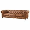 Crafters And Weavers Top Grain Leather Chesterfield Sofa, Light Brown -GDF sofa Shop 7511076200148a92 5180 w800 h800 b1 p0