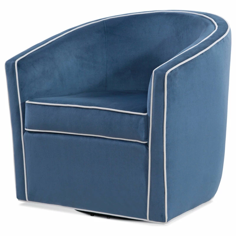 Comfort Pointe Keely Swivel Chair, Blue 4 Comfort Pointe Keely Swivel Chair, Blue - Image 2