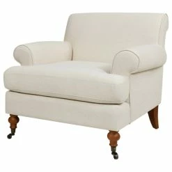 Jennifer Taylor Home Alana Lawson Accent Arm Chair Metal Casters, Light Beige -GDF sofa Shop 75a13e91004c15d9 6595 w800 h800 b1 p0
