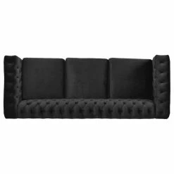 GDFStudio Spencer Tufted Chesterfield Velvet 3 Seater Sofa, Black/Dark Brown 23 GDFStudio Spencer Tufted Chesterfield Velvet 3 Seater Sofa, Black/Dark Brown -GDF sofa Shop 75b1794c022ebe0f 5701 w800 h800 b1 p0
