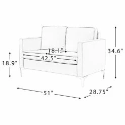 Karat Home Upholstered Sofa With Loose Back, Mustard -GDF sofa Shop 7651920e01dfd4f8 1551 w800 h800 b1 p0