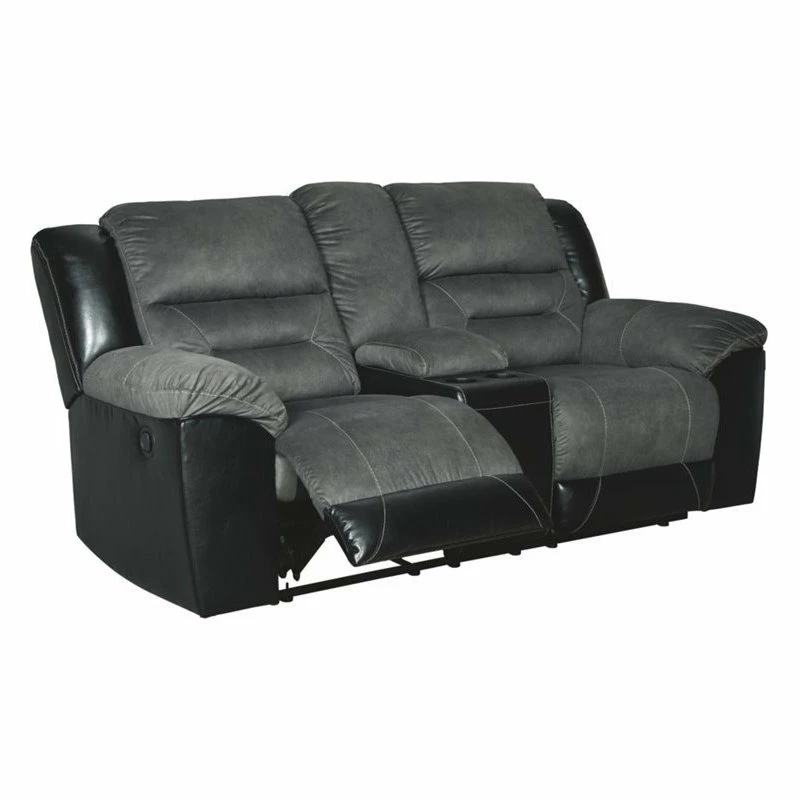 Ashley Furniture Industries Signature Design By Ashley Earhart Reclining Loveseat With Console In Slate 3 Ashley Furniture Industries Signature Design By Ashley Earhart Reclining Loveseat With Console In Slate