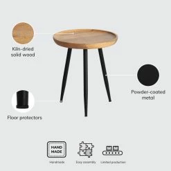 Madeleine Home Inc. Chevery Small Tri Pin Side Table, Natural -GDF sofa Shop 76a108b302e901e5 4710 w800 h800 b0 p0