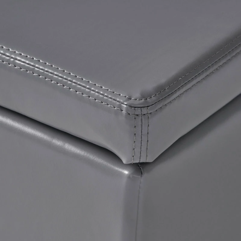 GDFStudio GDF Studio Skyler Beige Fabric Storage Ottoman Bench, Gray 9 GDFStudio GDF Studio Skyler Beige Fabric Storage Ottoman Bench, Gray - Image 7