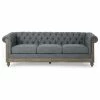 GDFStudio Bowes Chesterfield Tufted 3 Seater Sofa With Nailhead Trim, Charcoal + Dark Brow -GDF sofa Shop 7771eb9203745694 9000 w800 h800 b1 p0