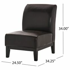 GDFStudio GDF Studio Brakar Brown Leather Armless Chair -GDF sofa Shop 77b13891035a547b 4558 w800 h800 b1 p0