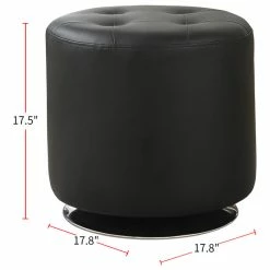 Coaster Home Furnishings Round Leatherette Upholstered Ottoman, Black 9 Coaster Home Furnishings Round Leatherette Upholstered Ottoman, Black -GDF sofa Shop 78211da001ef0c3a 0371 w800 h800 b1 p0