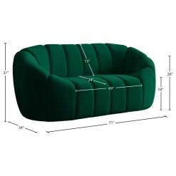 Meridian Furniture Elijah Velvet Upholstered Loveseat, Green 21 Meridian Furniture Elijah Velvet Upholstered Loveseat, Green -GDF sofa Shop 79a1b61a02740dd5 6419 w800 h800 b1 p0