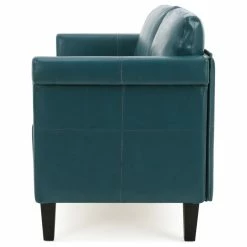 GDFStudio GDF Studio Harbison Leather Loveseat Settee, Teal -GDF sofa Shop 79b1d8ab0f9074ff 3578 w800 h800 b1 p0