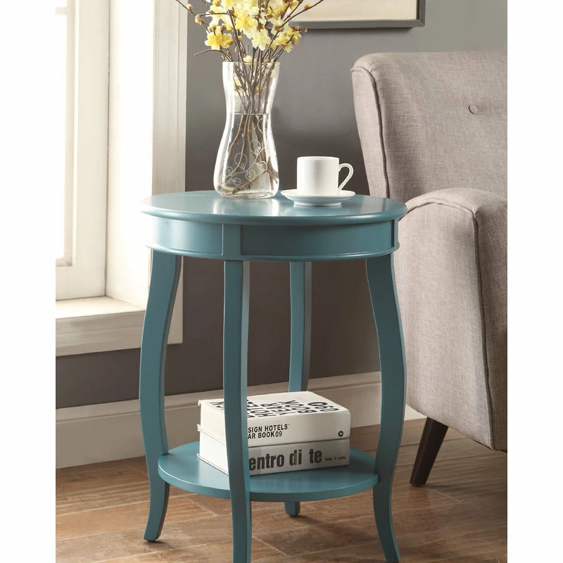 Acme Furniture Aberta Side Table, Teal 4 Acme Furniture Aberta Side Table, Teal - Image 2