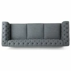 GDFStudio Bowes Chesterfield Tufted 3 Seater Sofa With Nailhead Trim, Charcoal + Dark Brow 15 GDFStudio Bowes Chesterfield Tufted 3 Seater Sofa With Nailhead Trim, Charcoal + Dark Brow -GDF sofa Shop 7a81b87003745697 9000 w800 h800 b1 p0
