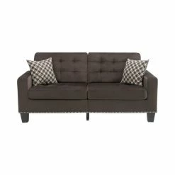 Domain Industries Inc. Lexicon Lantana Tufted Microfiber Sofa In Chocolate -GDF sofa Shop 7ad109190f30d037 5014 w800 h800 b1 p0
