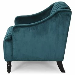 GDFStudio Candice Glam Velvet Club Chair, Teal/Dark Brown -GDF sofa Shop 7ae12b1701d7f5f0 3445 w800 h800 b1 p0