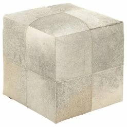 Brimfield & May Contemporary Gray Leather Stool 95920