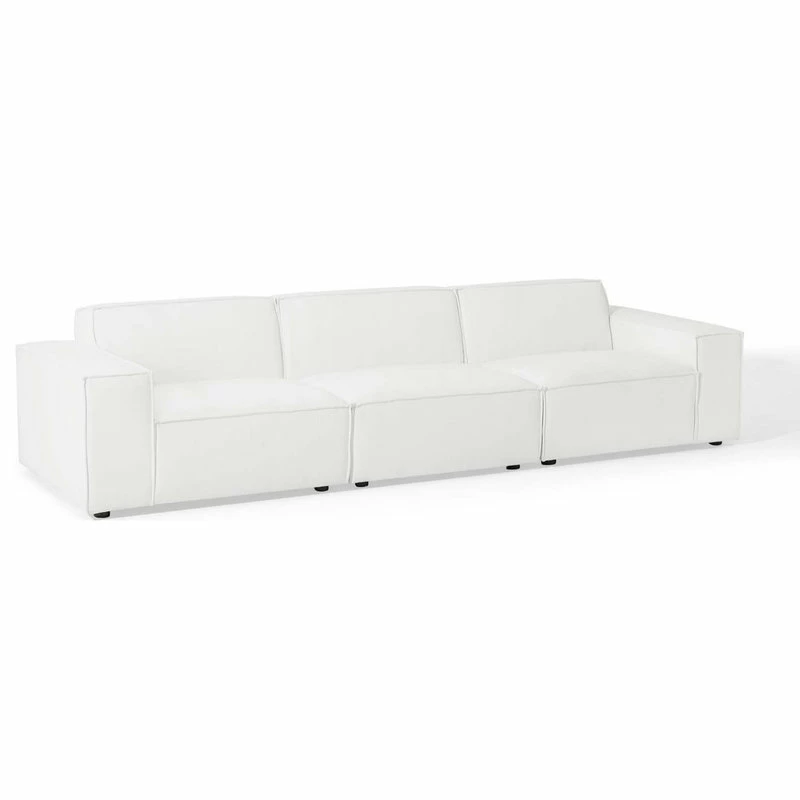 LexMod Restore 3-Piece Sectional Sofa, White 11 LexMod Restore 3-Piece Sectional Sofa, White - Image 9