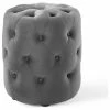 LexMod Anthem Tufted Button Round Performance Velvet Ottoman, Gray -GDF sofa Shop 7e81f59b00cd2b76 5687 w800 h800 b1 p0