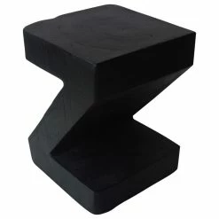 GDFStudio GDF Studio Ligia Light-Weight Concrete Accent Table, Black
