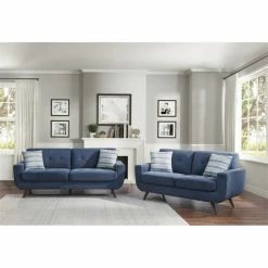 Domain Industries Inc. Lexicon Amberley Textured Loveseat In Blue -GDF sofa Shop 7f0116c00fffda31 8954 w800 h800 b0 p0