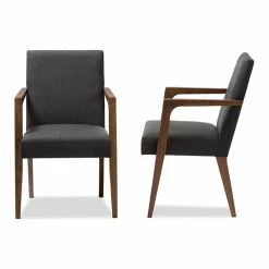 Baxton Studio Andrea Mid-Century Modern Dark Gray Upholstered Wooden Armchair, Set Of 2 12 Baxton Studio Andrea Mid-Century Modern Dark Gray Upholstered Wooden Armchair, Set Of 2 -GDF sofa Shop 7f41645e0065e4c4 0363 w800 h800 b1 p0