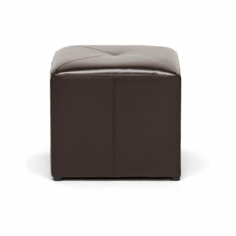 Baxton Studio Aric Bonded Leather Ottoman 4 Baxton Studio Aric Bonded Leather Ottoman - Image 2