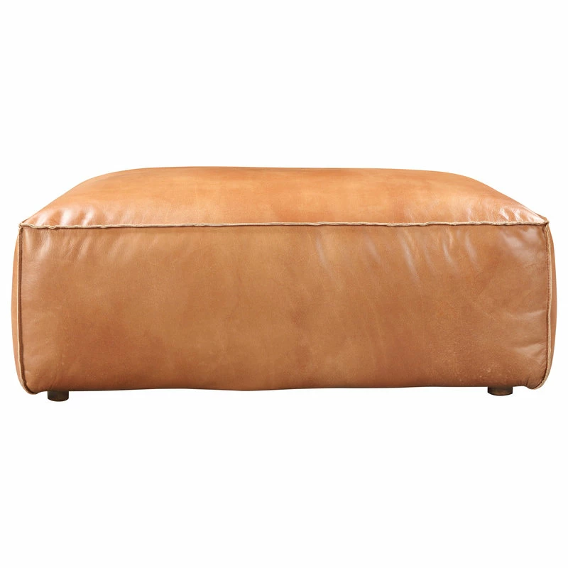Moe's Home Collection Luxe Ottoman Tan 6 Moe's Home Collection Luxe Ottoman Tan - Image 4