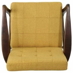 GDFStudio GDF Studio Callisto Mid Century Modern Fabric Club Chair, Mustard/Dark Espresso -GDF sofa Shop 7f7188c301b802bf 4871 w800 h800 b1 p0