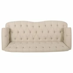 GDFStudio Jaziel Deep Tufted Sofa With Nailhead Trim, Beige/Dark Brown -GDF sofa Shop 800120950f90668e 8952 w800 h800 b1 p0