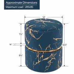 Duhome Elegant Lifestyle Luxury Hot Stamped Velvet Ottoman, Blue -GDF sofa Shop 8091b4ff0046e19f 0440 w800 h800 b1 p0