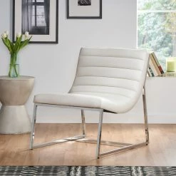 GDFStudio GDF Studio Kingsbury White Bonded Leather Lounge Accent Chair -GDF sofa Shop 80c1f50e020add01 1625 w800 h800 b0 p0