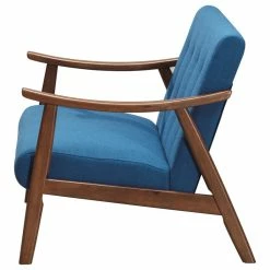 GDFStudio GDF Studio Buda Mid-Century Modern Settee, Navy Blue/Brown -GDF sofa Shop 8101cb6501e13954 0559 w800 h800 b1 p0