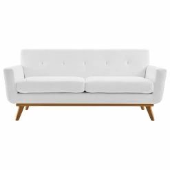 LexMod Engage Upholstered Fabric Loveseat, White -GDF sofa Shop 8111dd6d013957c0 1703 w800 h800 b1 p0