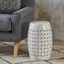 GDFStudio GDF Studio Dione Indoor Lace Cut Iron Accent Table, White -GDF sofa Shop 815134e701e52e97 2477 w800 h800 b0 p0