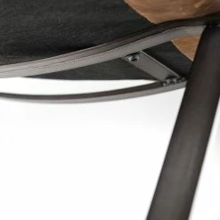 Mercana Flavelle II Top-Grain Leather Cushion Seat & Solid Iron Base Accent Chair, Brown -GDF sofa Shop 81b12f9b023358af 1012 w800 h800 b0 p0