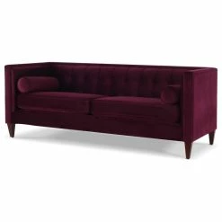 Jennifer Taylor Home Jack 84" Modern Tuxedo Tufted Sofa, Burgundy Velvet -GDF sofa Shop 8241c0cd0138ef95 6614 w800 h800 b1 p0