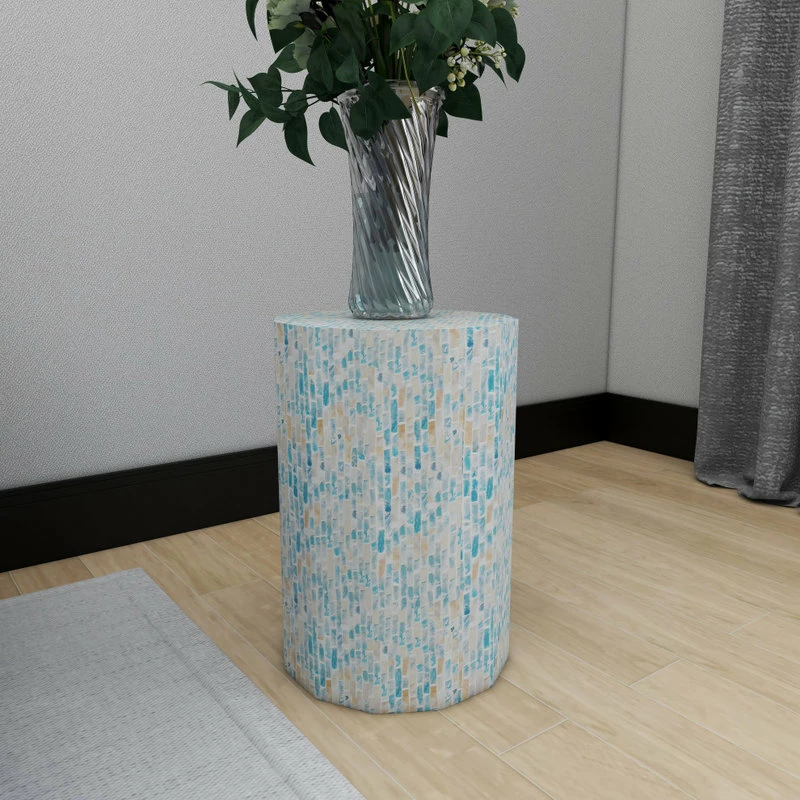 Brimfield & May Contemporary Blue Mother Of Pearl Accent Table 47336 10 Brimfield & May Contemporary Blue Mother Of Pearl Accent Table 47336 - Image 8