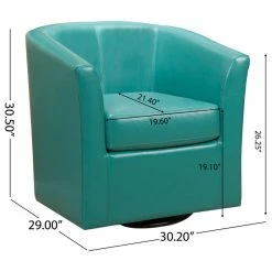 GDFStudio GDF Studio Corley Faux Leather Swivel Club Chair, Turquoise -GDF sofa Shop 82714d7a01b1c0de 3024 w800 h800 b1 p0