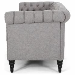 GDFStudio Edgar Traditional Chesterfield Sofa With Tufted Cushions, Gray, Black -GDF sofa Shop 829135be01dceac2 8264 w800 h800 b1 p0