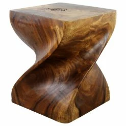 Kammika Import Export Co., Ltd (Thailand) Haussmann Wood Big Twist Coffee Table 16 In SQ X 20 In High Walnut Oil -GDF sofa Shop 82a1aad10167e369 9165 w800 h800 b1 p0