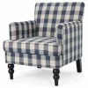 GDFStudio GDF Studio Eve Tufted Fabric Club Chair, Blue Checkerboard/Dark Brown -GDF sofa Shop 82c1171d01b70a77 1202 w800 h800 b1 p0
